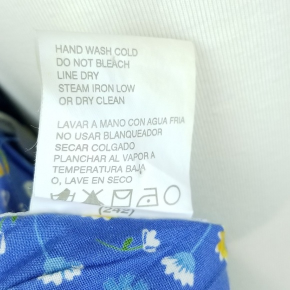 Vintage 90s Daisy Floral Maxi Dress Blue Grunge - Picture 8 of 8